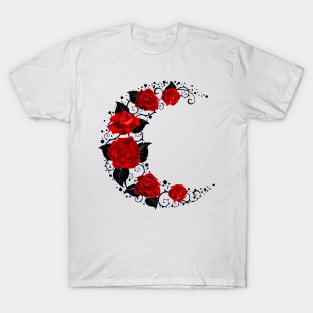 The moon of red roses T-Shirt